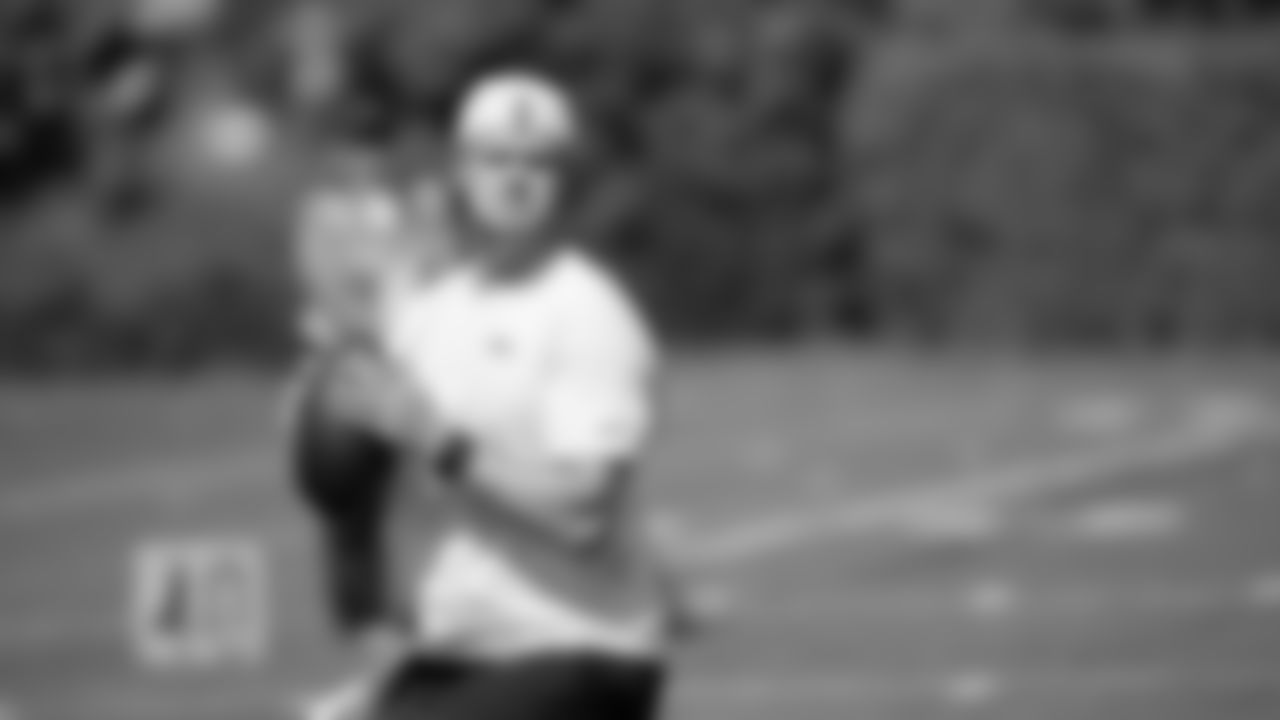 Seahawks quarterback Sam Darnold (14) participated in the Seahawks 2025 offseason workout program.