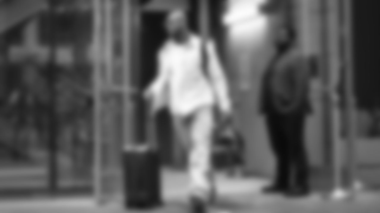 Seahawks running back Kenneth Walker III (9) departed the team hotel for the Week 17 matchup vs. Panthers on December 28, 2025.