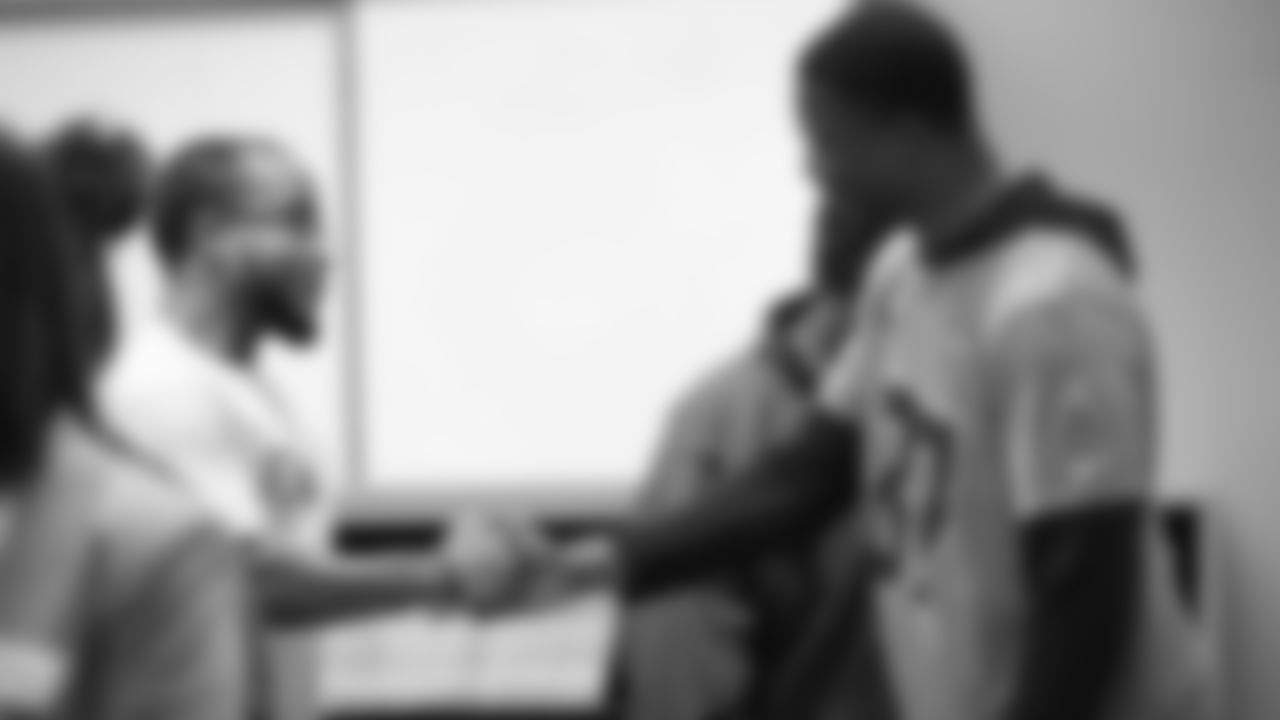 The Seahawks visited BELONG Partners at McKnight Middle School in Renton, WA. as part of the grant announcement on December 10, 2025.