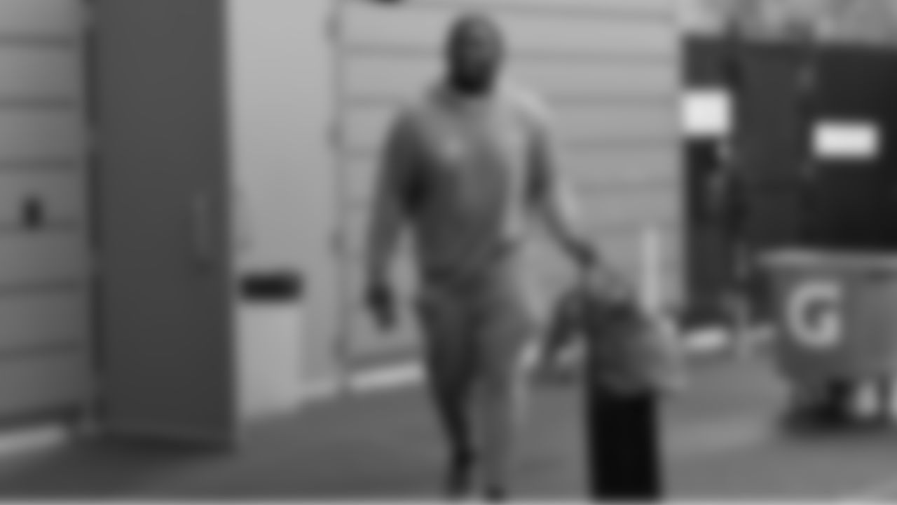 Seahawks tackle Charles Cross (67) departed the Virginia Mason Athletic Center on Sunday, February 1, 2026.