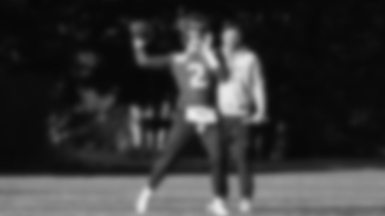 Seahawks quarterback Drew Lock (2) practiced on Wednesday, January 21, 2026 at the Virginia Mason Athletic Center.