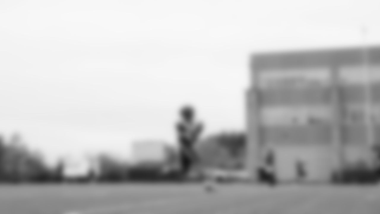 Seahawks wide receiver Dareke Young (83) practiced on Tuesday, January 13, 2026 at the Virginia Mason Athletic Center.