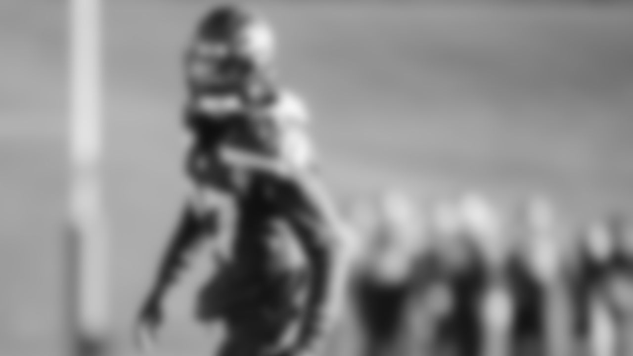 Seahawks cornerback Riq Woolen (27) practiced on Wednesday, December 31, 2025 at the Virginia Mason Athletic Center.