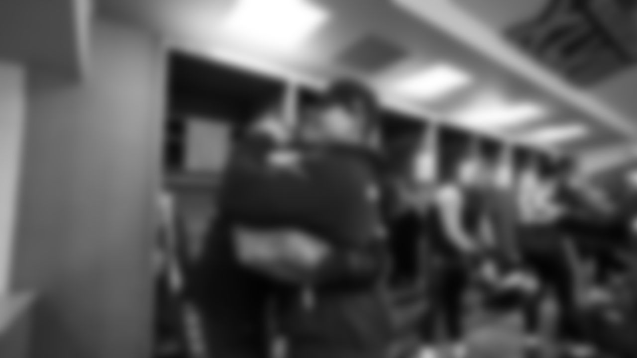 The Seahawks celebrated the 41-6 victory over the 49ers in the NFC Divisional Round game on January 17, 2026 at Lumen Field.