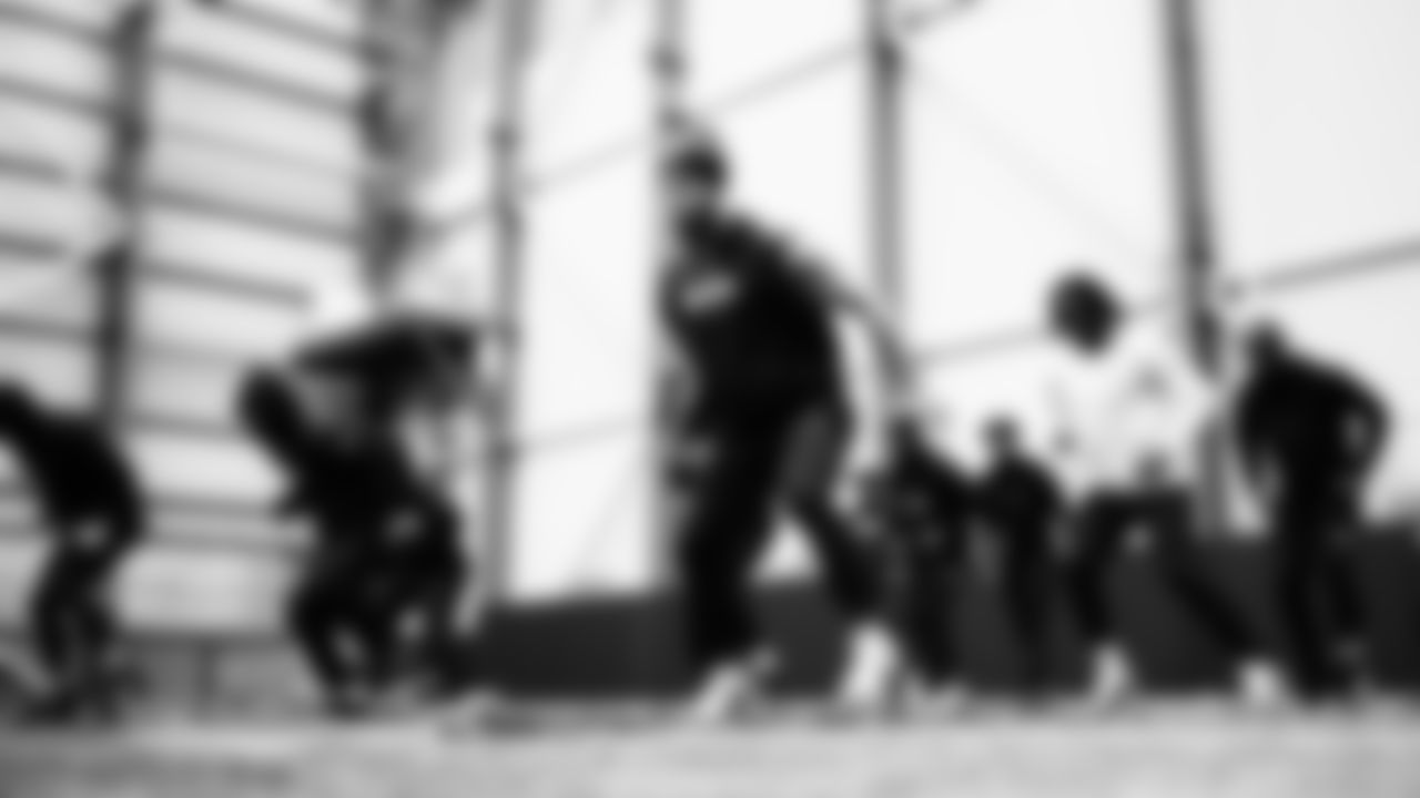 Seahawks wide receiver Jaxon Smith-Njigba (11) worked out on Monday, January 12, 2026 at the Virginia Mason Athletic Center.