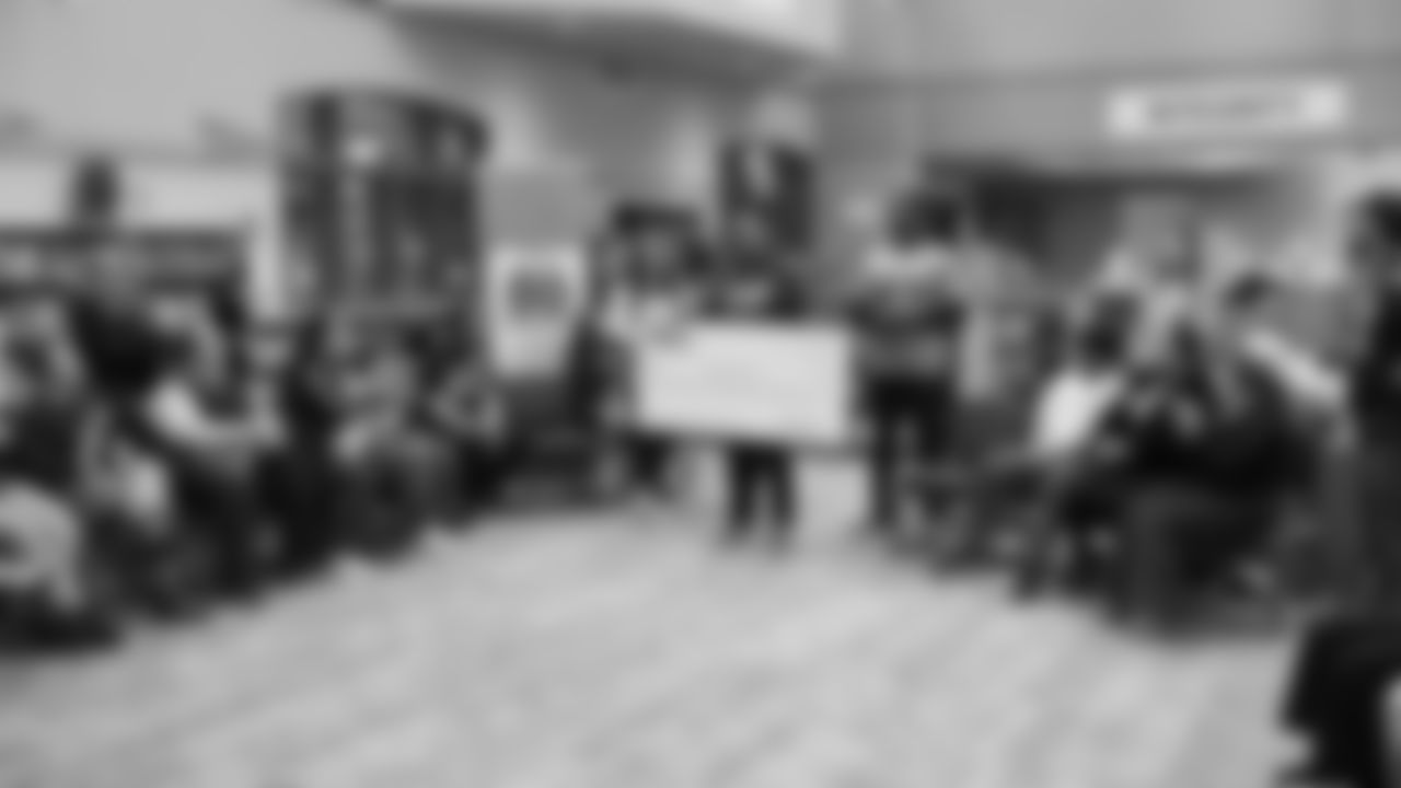 The Seahawks visited BELONG Partners at McKnight Middle School in Renton, WA. as part of the grant announcement on December 10, 2025.