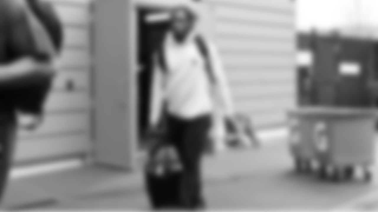 Seahawks linebacker Jamie Sheriff (50) departed the Virginia Mason Athletic Center on Saturday, November 15, 2025 for the Week 11 trip to Los Angeles.