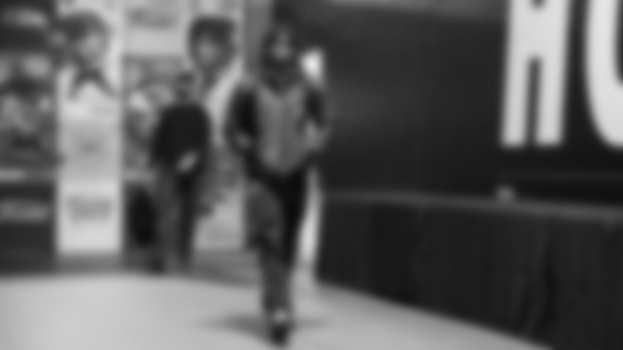 Seahawks wide receiver Rashid Shaheed (22) arrives at Lumen Field for the Week 10 matchup vs. the Arizona Cardinals.