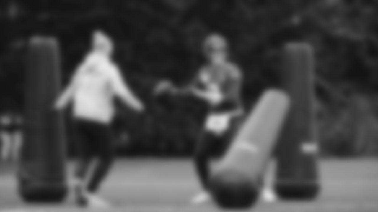 Seahawks quarterback Drew Lock (2) practiced on Thursday, January 29, 2026 at the Virginia Mason Athletic Center.