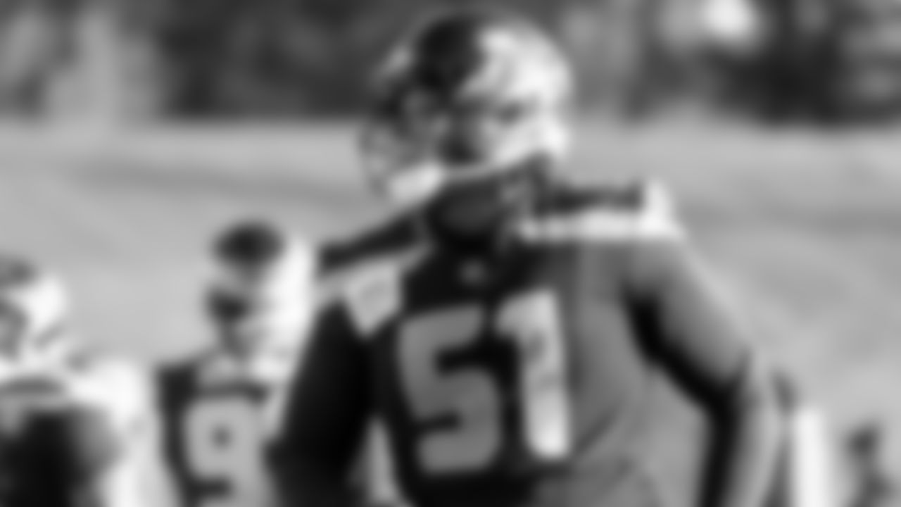 Seahawks linebacker Jared Ivey (51) practiced on Wednesday, November 19 at the Virginia Mason Athletic Center.