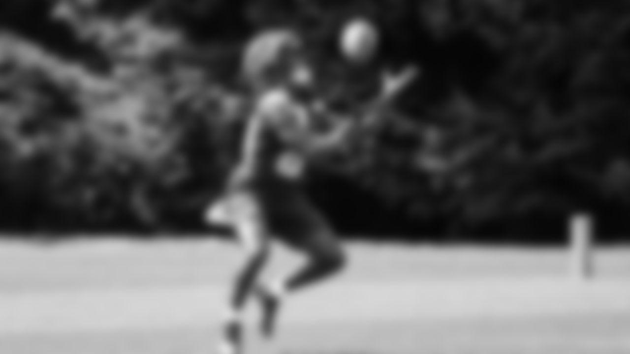 Seahawks wide receiver Courtney Jackson (84) practiced on Thursday, August 28, 2025 at the Virginia Mason Athletic Center.