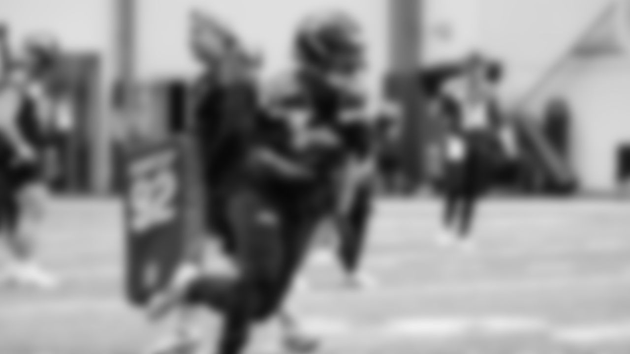 Seahawks running back Myles Gaskin (33) practiced on Wednesday, December 10, 2025 at the Virginia Mason Athletic Center.