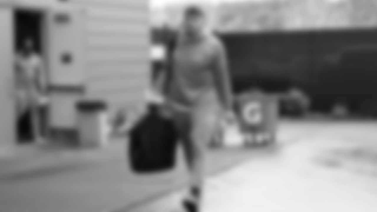 Seahawks tight end Eric Saubert (81) departed the Virginia Mason Athletic Center on Sunday, February 1, 2026.