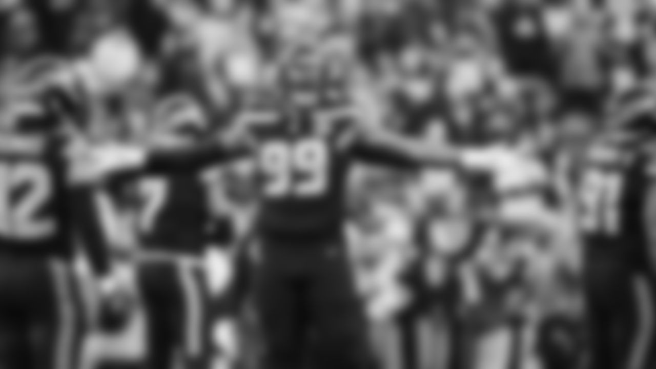 Seahawks defensive tackle Leonard Williams (99) vs. the Los Angeles Rams in the NFC Championship.