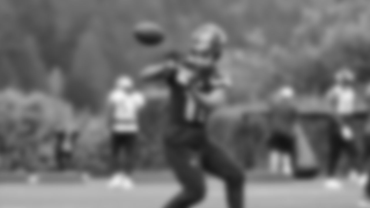 Seahawks wide receiver Jaxon Smith-Njigba (11) participated in a workout on day five of OTAs on Wednesday, June 4, 2025 at the Virginia Mason Athletic Center.