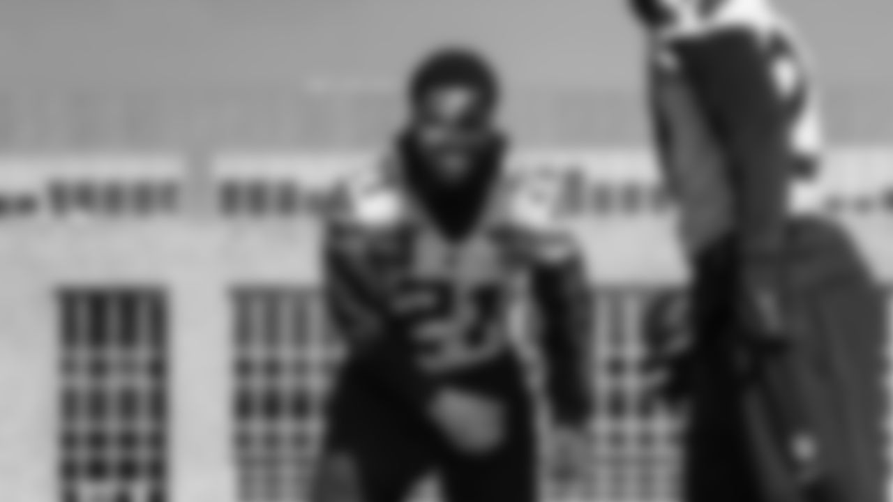Seahawks cornerback Devon Witherspoon (21) practiced on Friday, November 7, 2025 at the Virginia Mason Athletic Center.