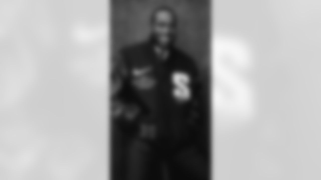 The Seahawks Top 50 Players were given jacket in honor of being voted into the franchise's Top 50 Player list.
