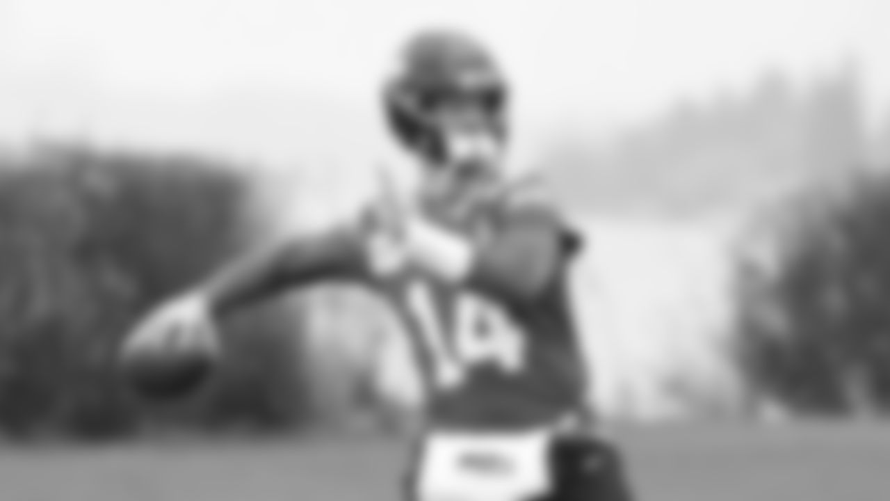 Seahawks quarterback Sam Darnold (14) practiced on Wednesday, December 24, 2025 at the Virginia Mason Athletic Center.