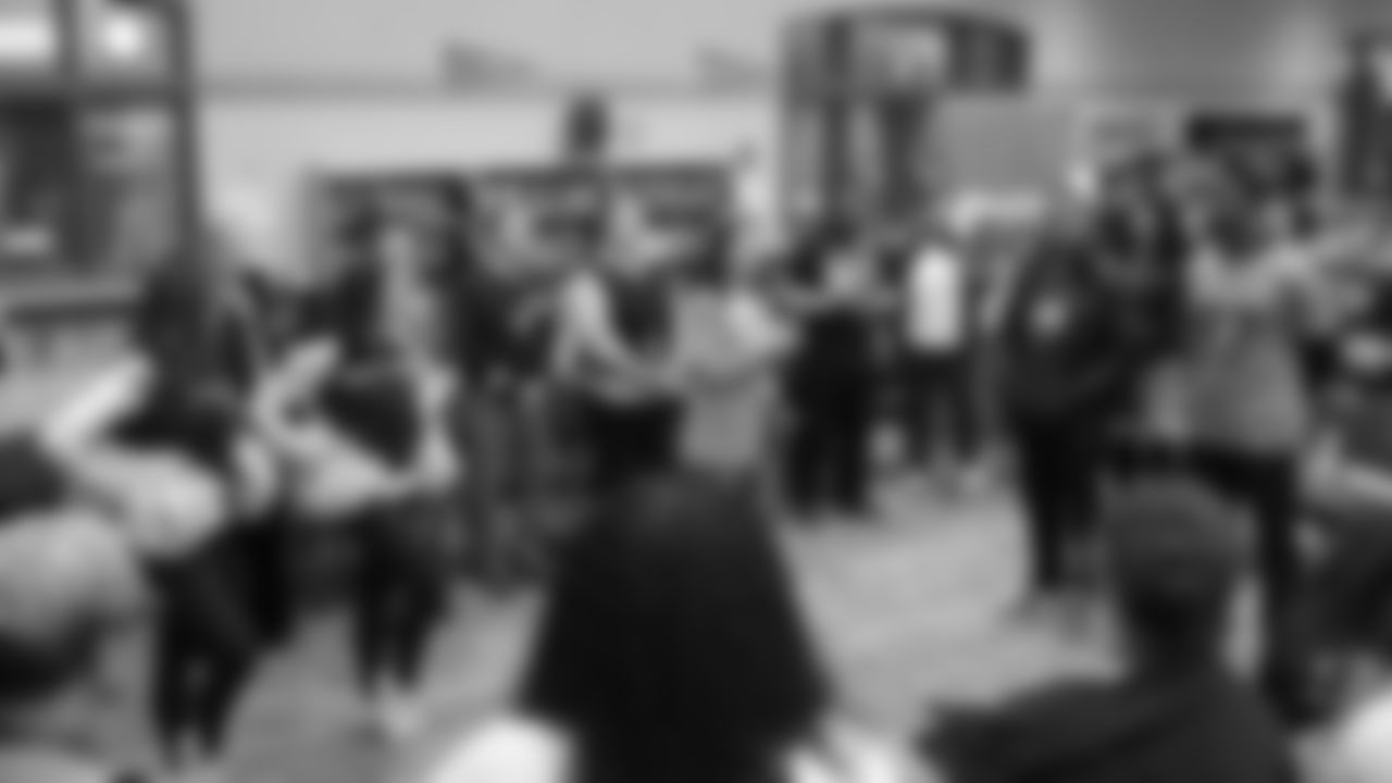 The Seahawks visited BELONG Partners at McKnight Middle School in Renton, WA. as part of the grant announcement on December 10, 2025.