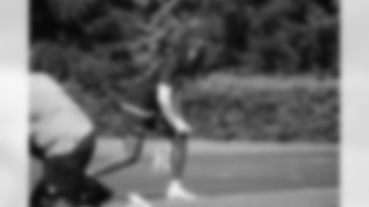 Seahawks wide receiver Tyrone Broden (85) participated in a practice on July 17, 2025 at the Virginia Mason Athletic Center.