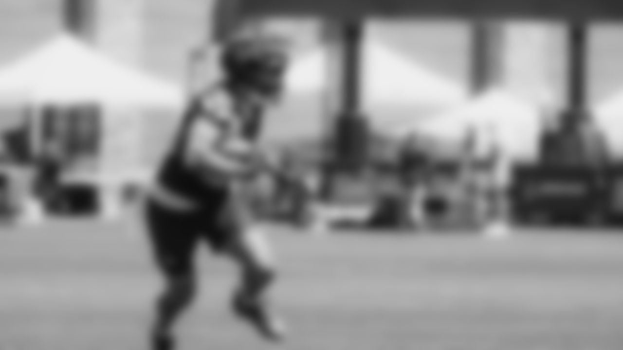 Seahawks running back Zach Charbonnet (26) practiced on day two of training camp on July 24, 2025 at the Virginia Mason Athletic Center.