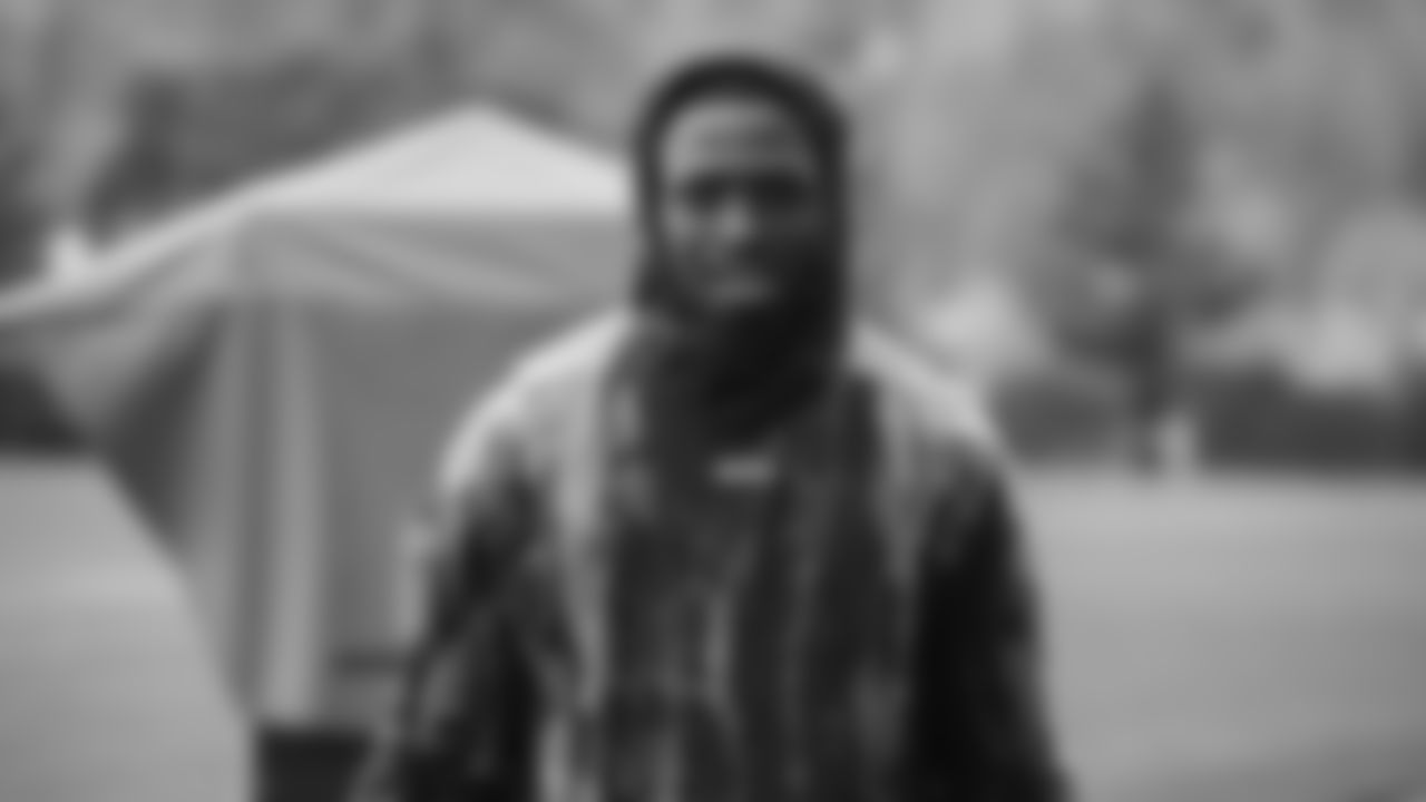 Seahawks linebackers DeMarcus Lawrence and Tyrice Knight were awarded the NVP award on November 12, 2025.