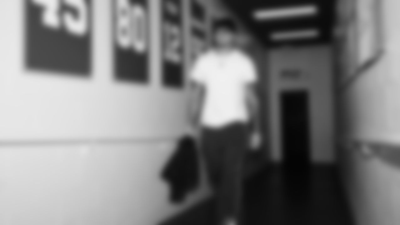 Seahawks tight end Elijah Arroyo (18) arrived at Lumen Field for the Week 15 matchup vs. the Indianapolis Colts.