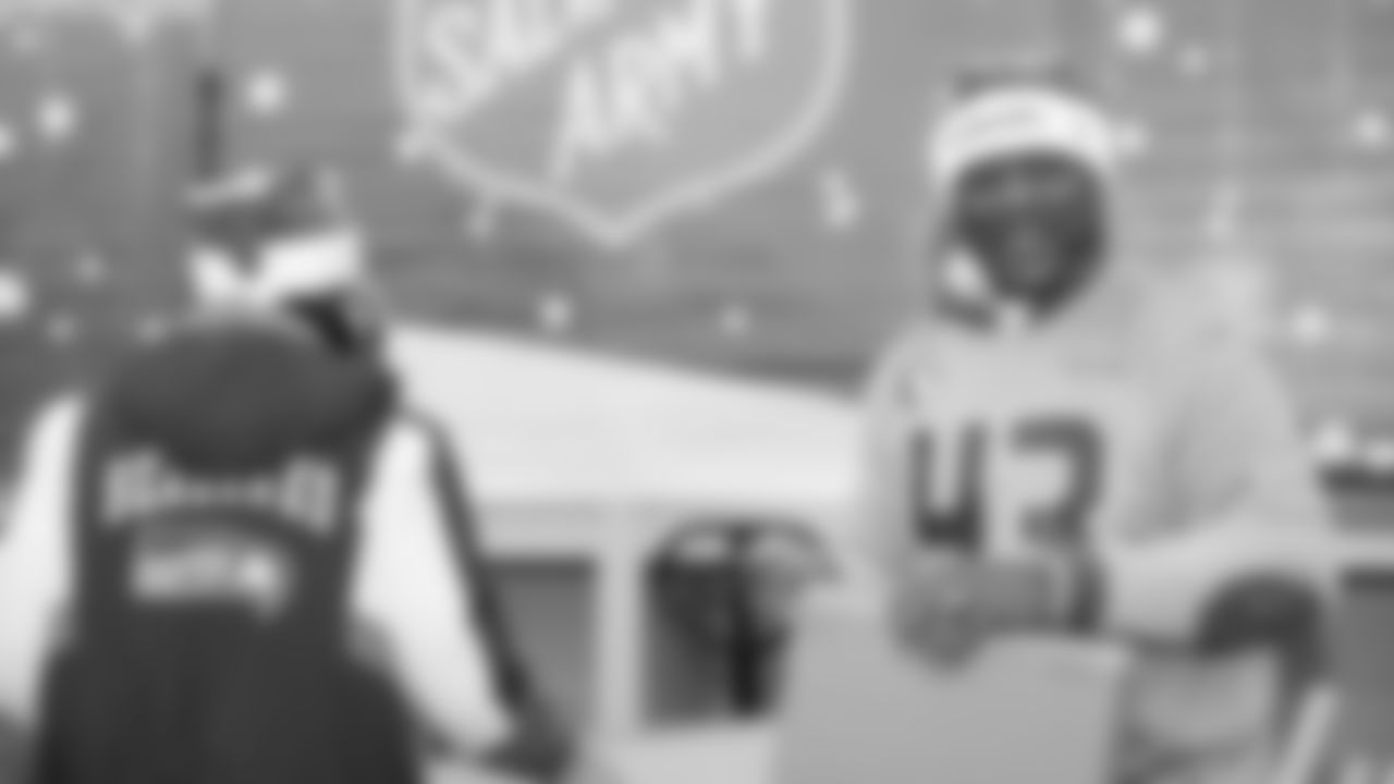 In spirit of the holiday season, the Seahawks volunteered on Wednesday, December 10th, 2025, at the Salvation Army Christmas Warehouse in Tukwila, WA, where they sorted donated toys and contributed $1,000 worth of additional toy donations.