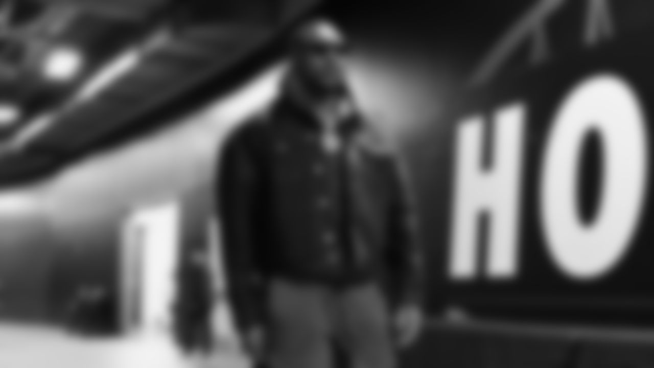 Seahawks linebacker Uchenna Nwosu (7) arrived at Lumen Field for the NFC Championship game vs. the Los Angeles Rams on Sunday, January 25, 2026.