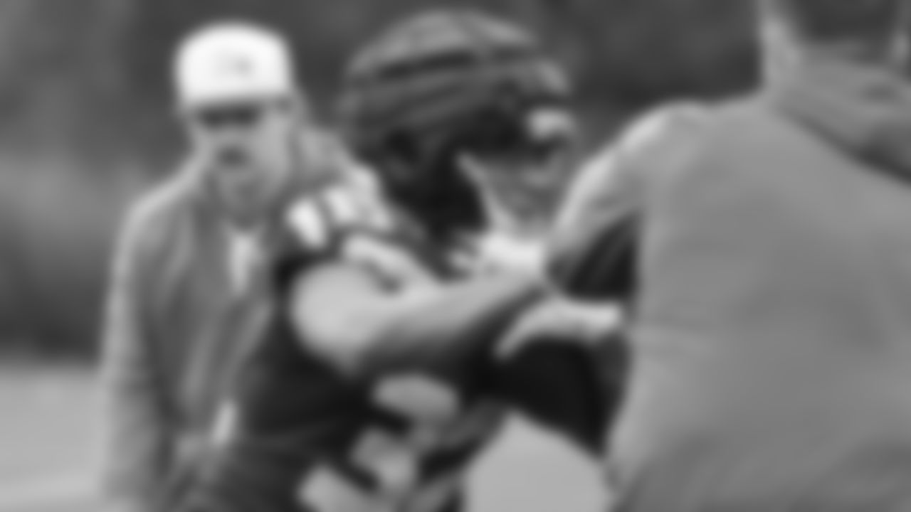 Seahawks running back Velus Jones Jr. (32) practiced on Tuesday, January 13, 2026 at the Virginia Mason Athletic Center.