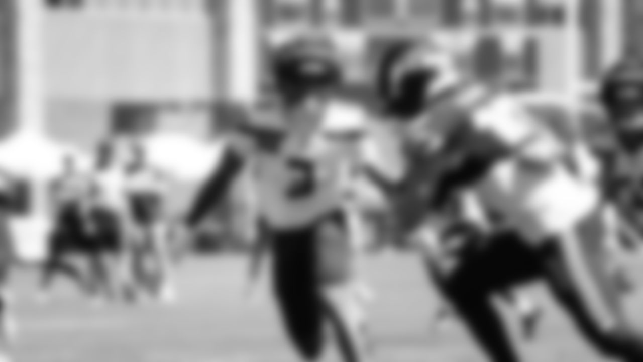 Seahawks safety Nick Emmanwori (3) and wide receiver Cooper Kupp (10) practiced on day six of training camp on July 29, 2025 at the Virginia Mason Athletic Center.