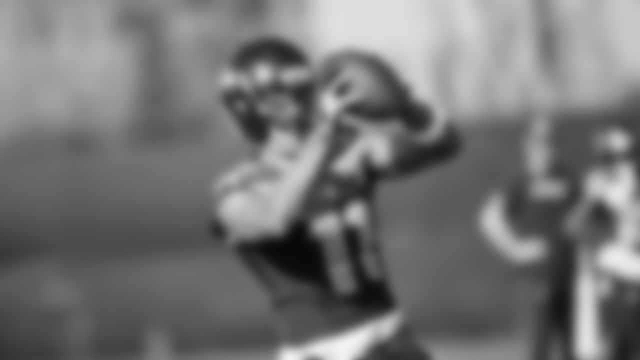 Seahawks wide receiver Jaxon Smith-Njigba (11) practiced on February 5, 2026 in San Jose, California.