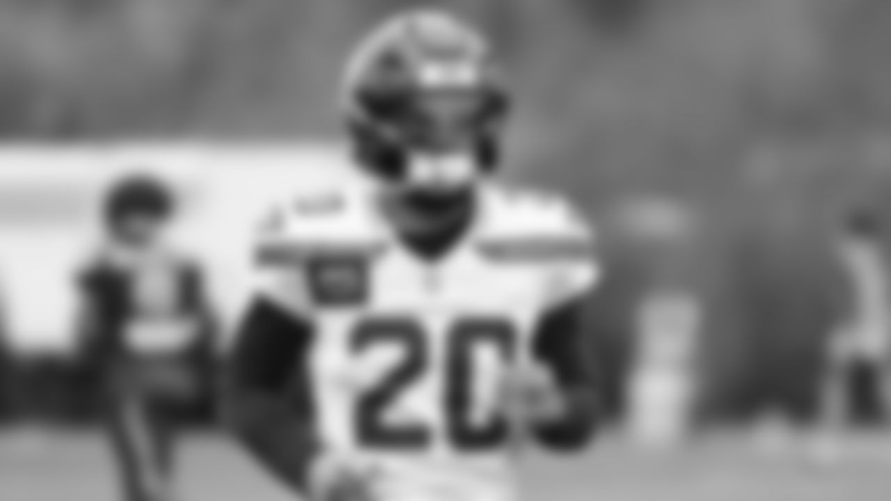 Seahawks safety Julian Love (20) practiced on Tuesday, January 13, 2026 at the Virginia Mason Athletic Center.