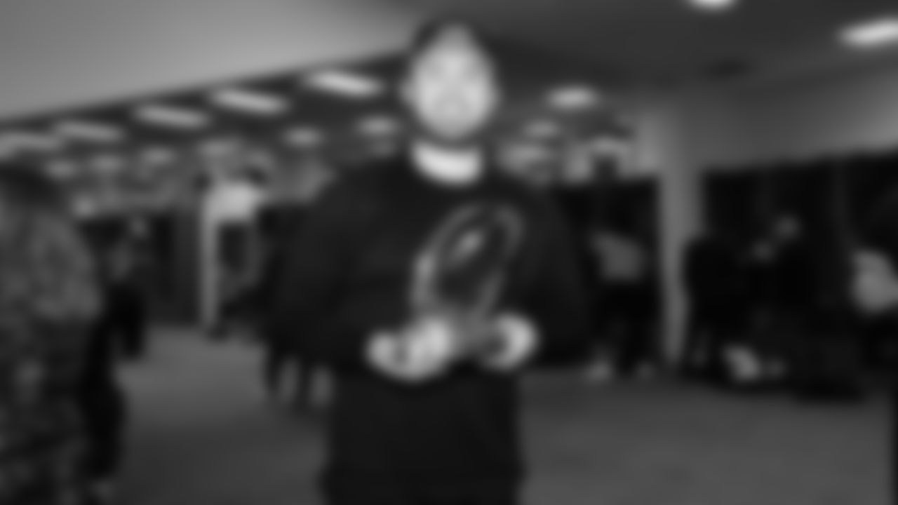 The Seahawks celebrate the 31-27 win vs. the Rams in the NFC Championship on Sunday, January 25, 2026.