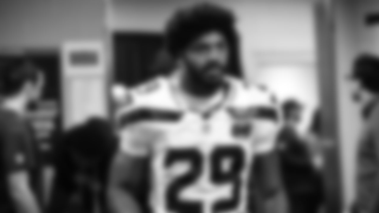 The Seahawks celebrated the 37-9 victory over the Falcons at Mercdes-Benz Stadium.