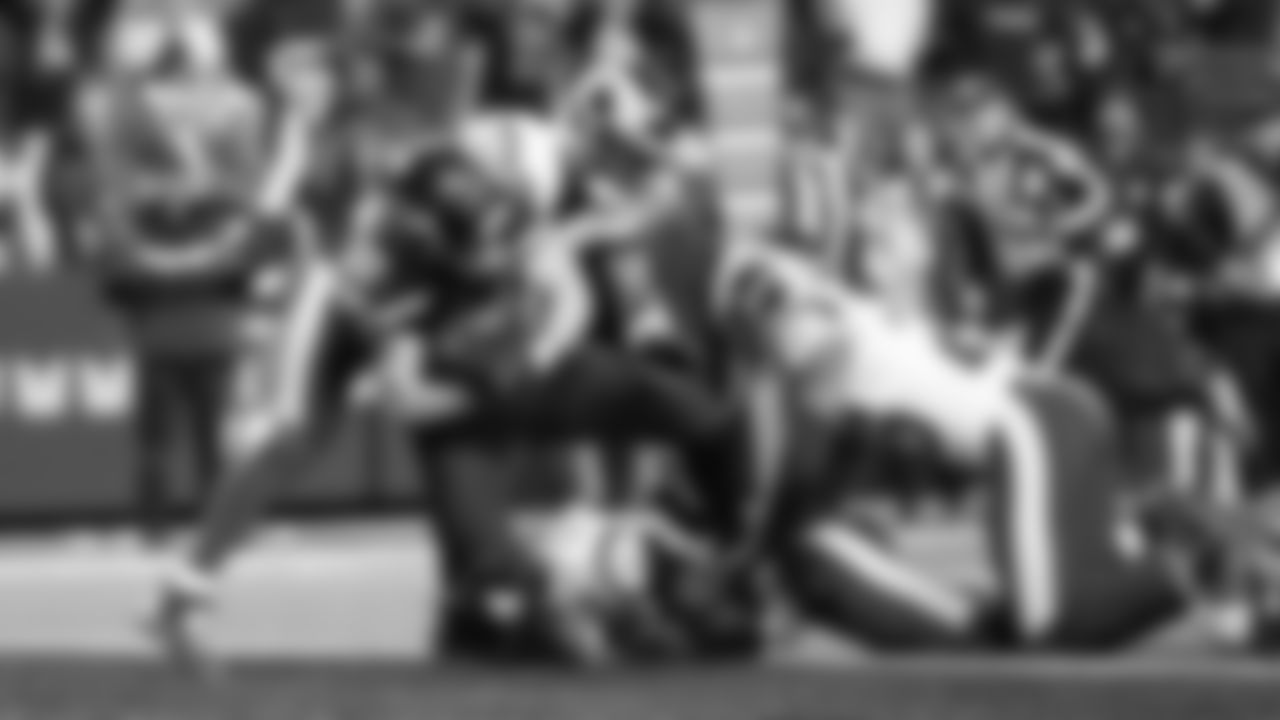 Seahawks receiver Cooper Kupp falls into the end zone with a touchdown reception in the third quarter.