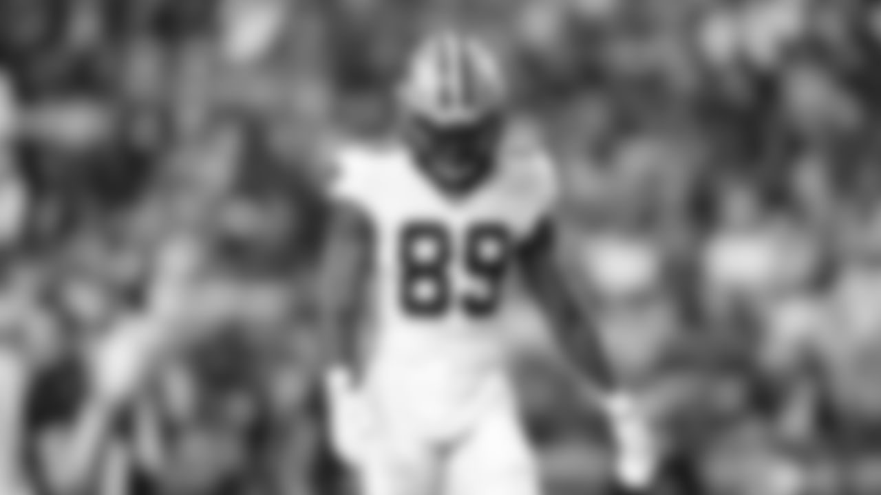 New Orleans Saints wide receiver Rashid Shaheed (89) looks on during an NFL football game between the Arizona Cardinals and the New Orleans Saints, Sunday, Oct. 20, 2022 in Glendale, Ariz. (Michael Owens via AP)