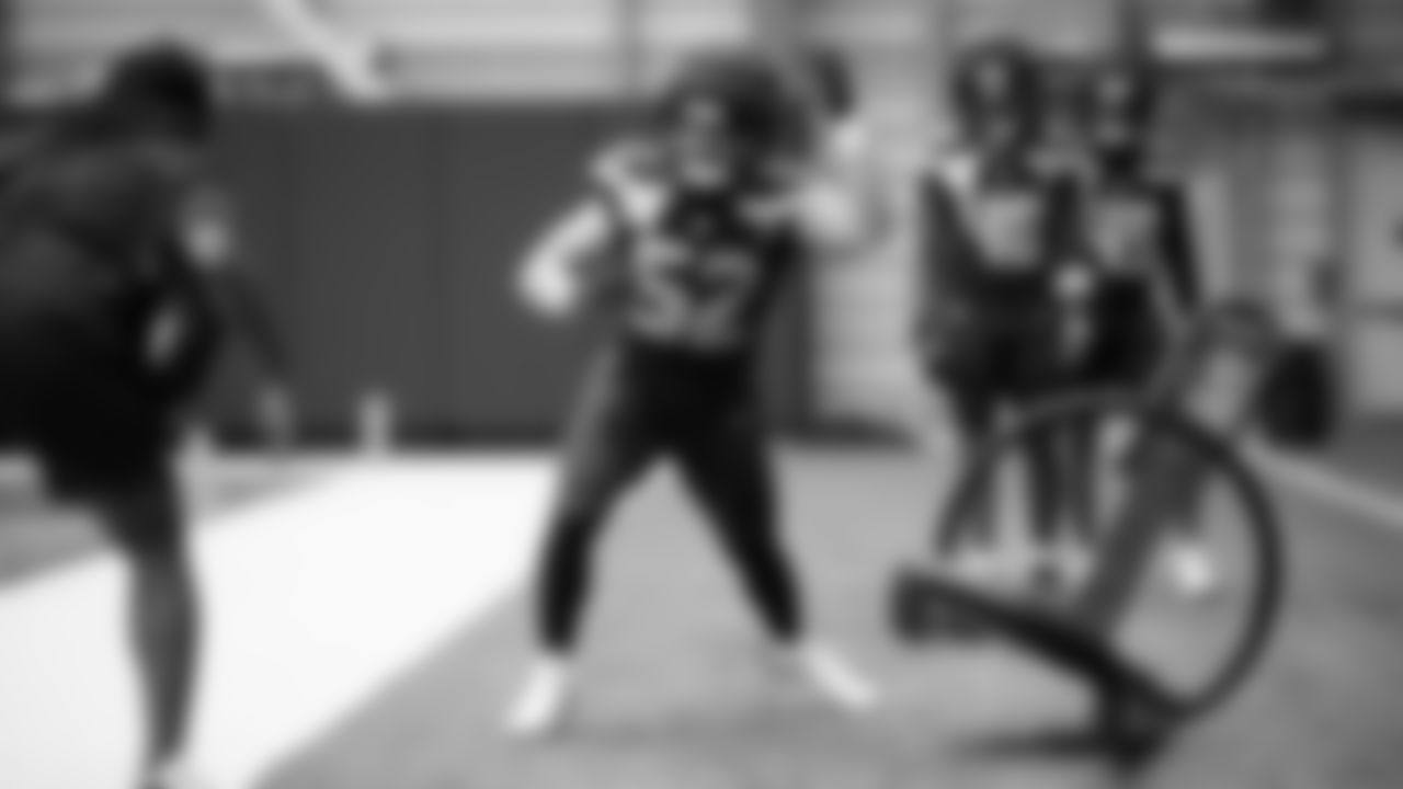 Seahawks linebacker Patrick O'Connell (52) practiced on Thursday, November 13, 2025 at the Virginia Mason Athletic Center.