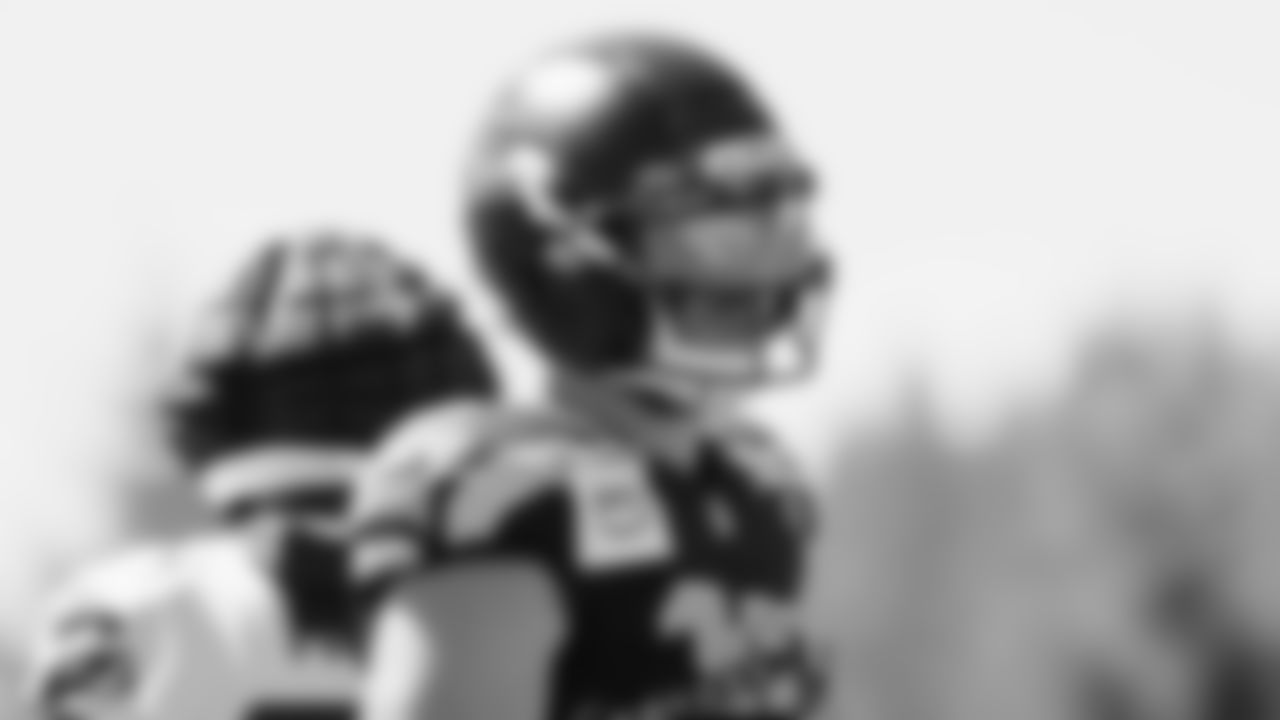 Seahawks wide receiver Cooper Kupp (10) practiced on August 12, 2025 at the Virginia Mason Athletic Center.