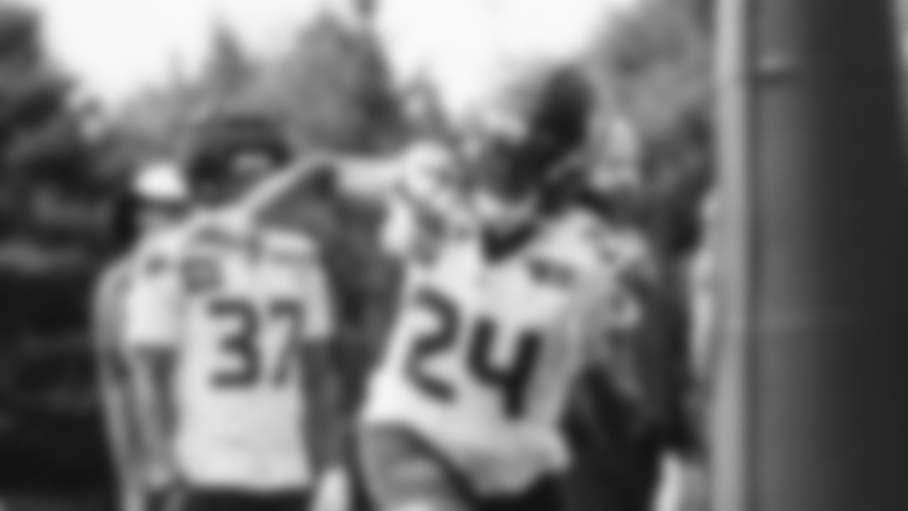 Seahawks cornerback Shaquill Griffin (24) practiced on August 13, 2025 at the Virginia Mason Athletic Center.