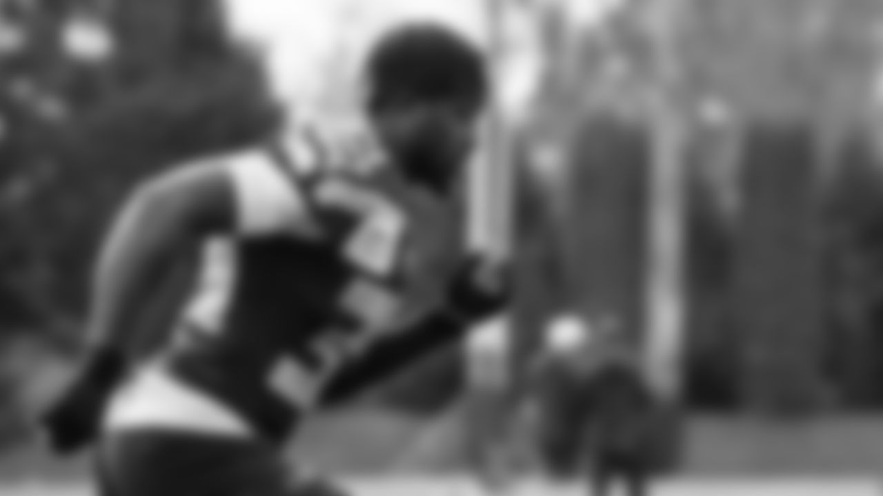 Seahawks cornerback Shemar Jean-Charles (34) practiced on Thursday, October 9, 2025 at the Virginia Mason Athletic Center.