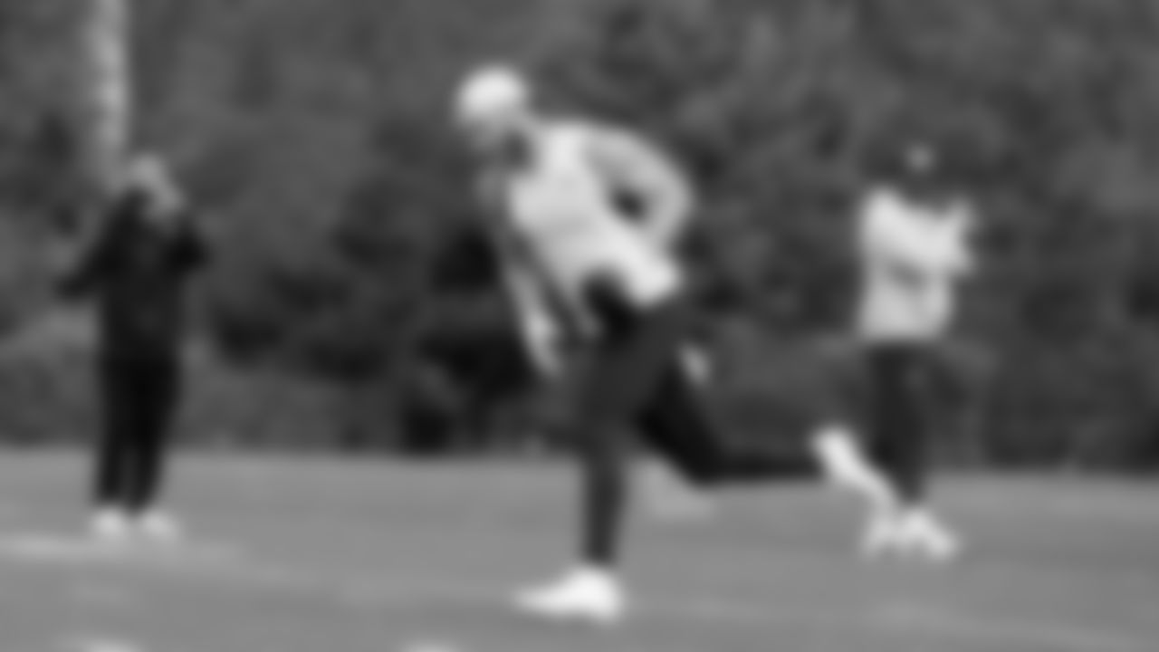 Seahawks wide receiver Cooper Kupp (10) participated in a workout on May 20, 2025 at the Virginia Mason Athletic Center.