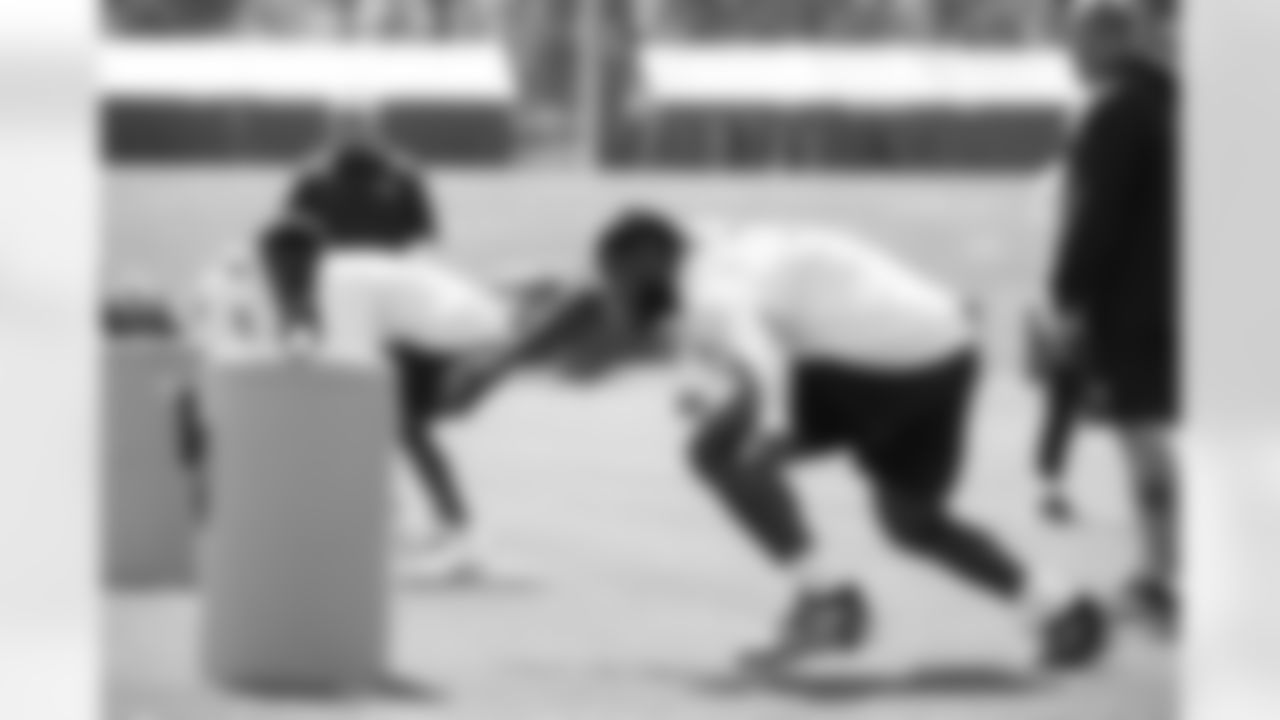 Seahawks nose tackle Bubba Thomas (69) participated in a practice on July 17, 2025 at the Virginia Mason Athletic Center.