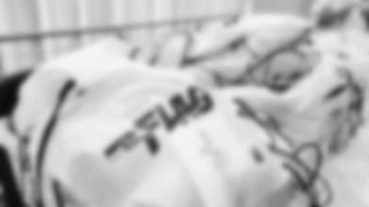 The Seahawks Women's Association packed girls flag kits and hosted a free girls flag football camp at the Seahawks training facility on Saturday, November 8, 2025.