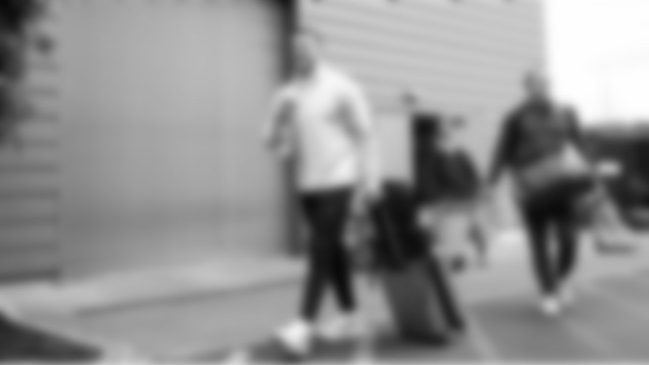 Seahawks safety Ty Okada (39) departed the Virginia Mason Athletic Center for the Week 12 trip to Nashville, Tennessee on Friday, November 21, 2025.