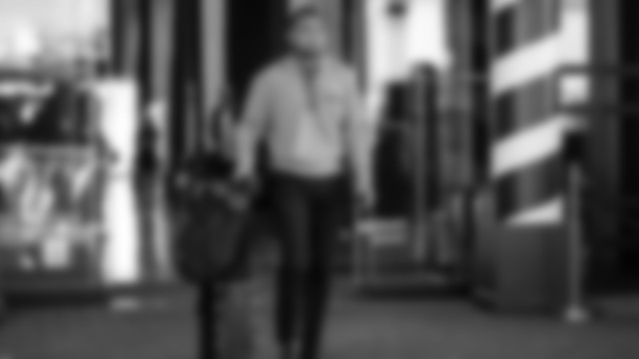 Seahawks safety Coby Bryant (8) departed the team hotel for the Week 12 matchup vs. the Titans at Nissan Stadium in Nashville, Tennessee.