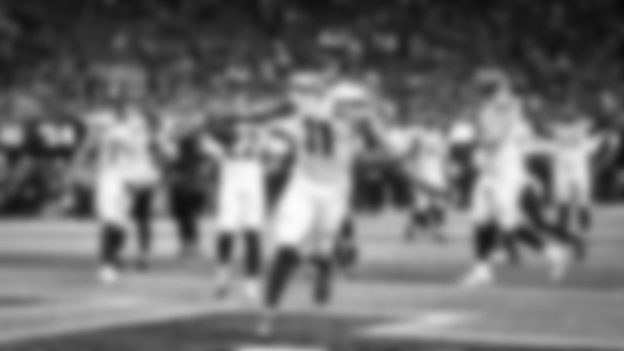 Seahawks receiver Jaxon Smith-Njigba celebrates his second touchdown reception of the game.