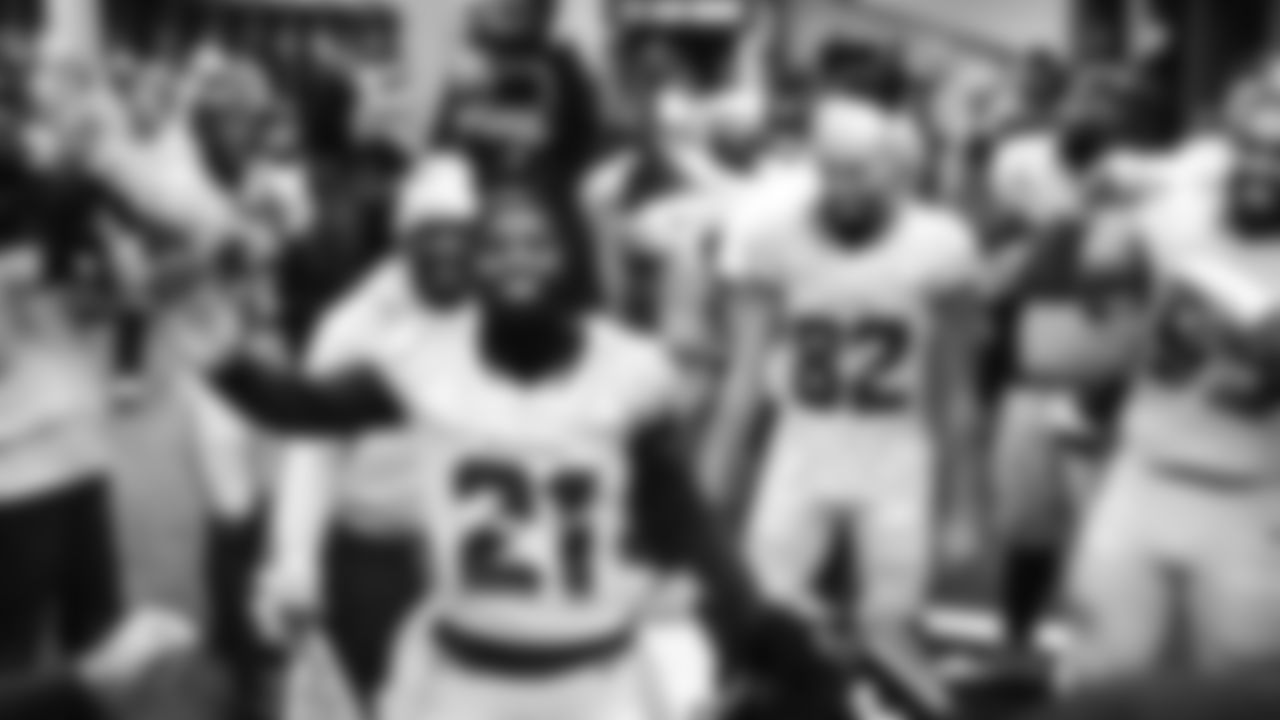 The Seahawks celebrated the 38-37 overtime-win vs. the L.A. Rams in Week 16.