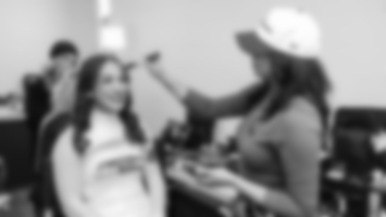 A backstage look at the dancers before the Week 7 game vs. the Texans on October 20, 2025.