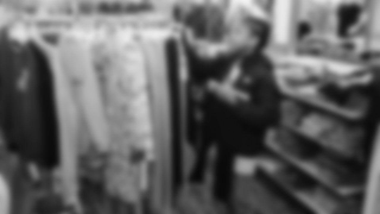 Seahawks offensive lineman Josh Jones was joined by fellow offensive linemen as they hosted a holiday shopping spree for kids from the Boys & Girls Club on December 9, 2025.